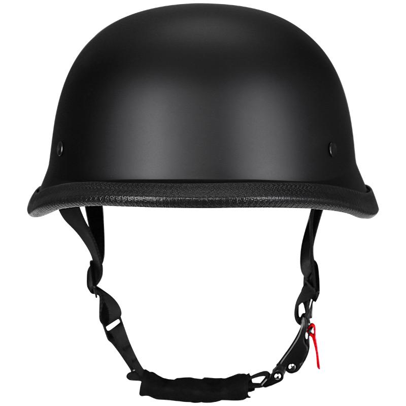 Немецкий мотоциклетный полушлем в ретро-стиле 108 матовый черный маска для лица ветровое стекло все сезоны универсальный мотоциклетный полушлем M