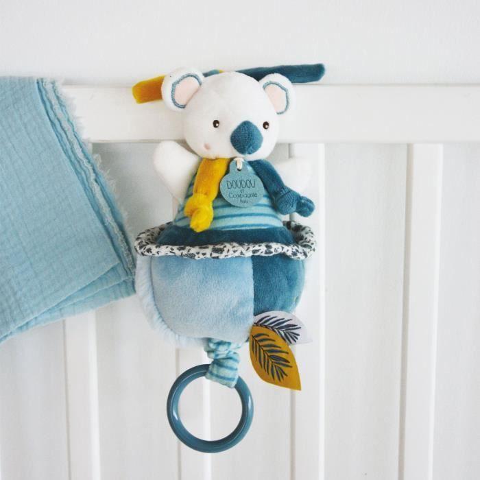 DOUDOU ET COMPAGNIE - Yoca le Koala - Boîte à musique - Mixte - Bébé - Bleu - Dès la naissance