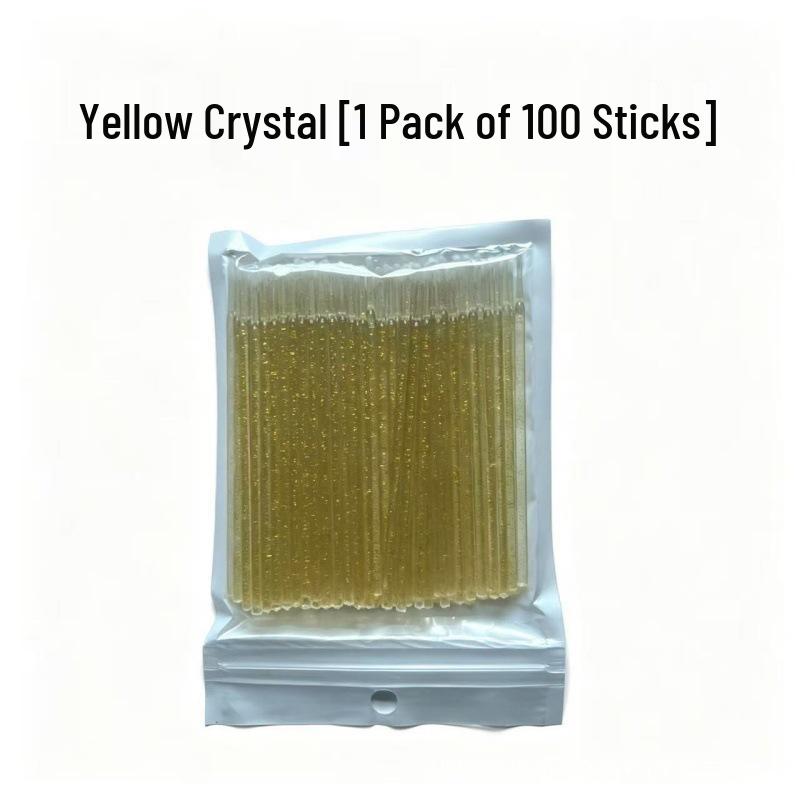 Eyelash Extension Cleaning Flocked Cotton Swabs - Crystal Stick, Small Head Makeup Remover