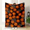 Orange Basketballs and White Nets On a Black Background In a Repetitive Layout. for All Seasons Blanket Lunch Break Throw Gift