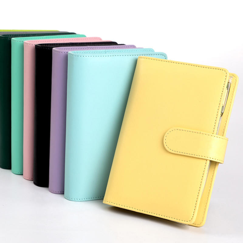 A6 PU Leather Budget Binder Notebook Cash Envelopes System Set with Binder Pockets for Money Budget Saving Bill Organizer
