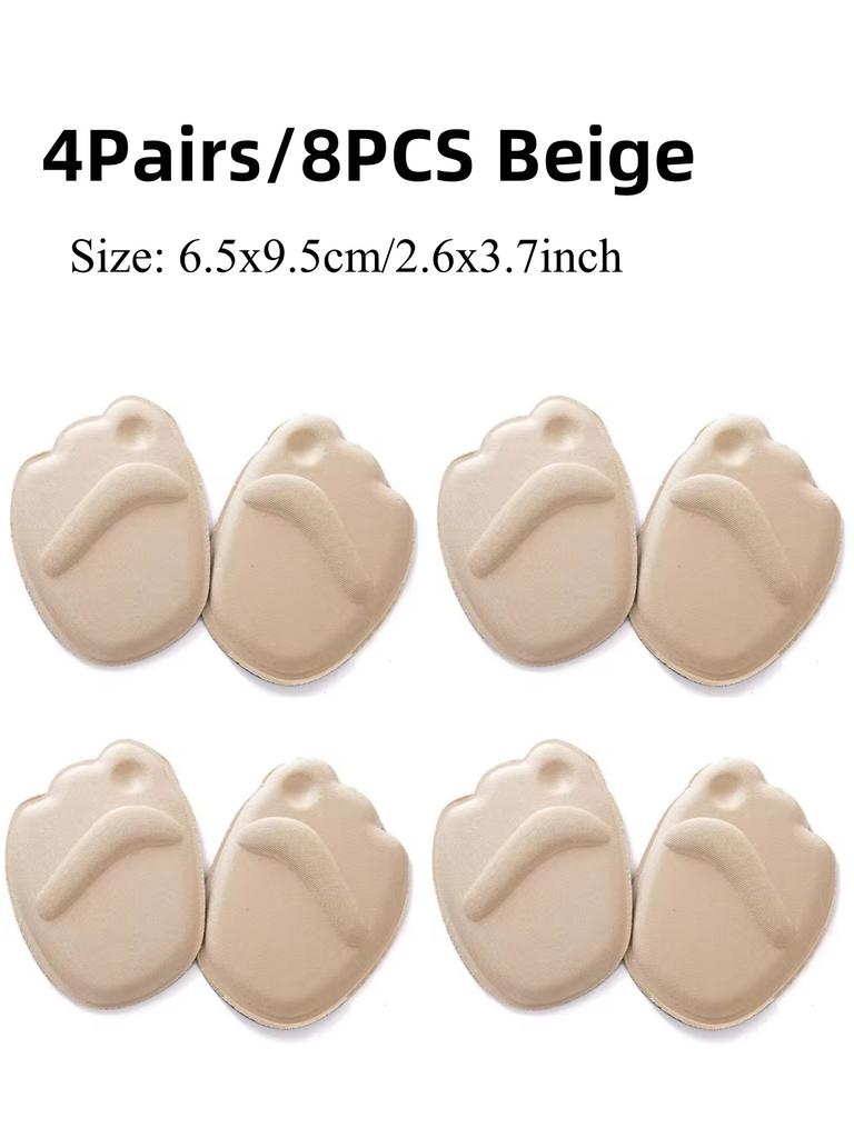 1-4Pirs High Heel Foot Cushions Forefoot Anti-Slip Insole Breathable Shoes Women Protection Foot Pad Supports Inserts