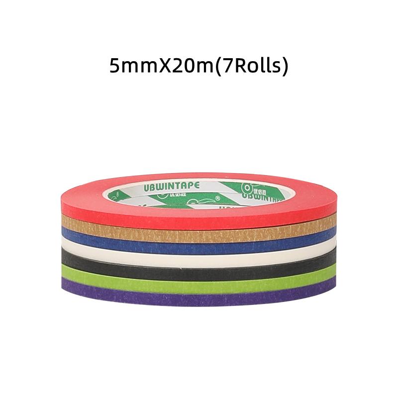

10 Rolls Crepe Paper Adhesive Tape 20M Length Automobile Handwritten Protect The Wall Painting Drawing No Trace Masking Tape 20M