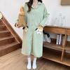 Autumn & Winter Air Cotton Maternity Nursing Pajamas: Long, Thickened Labor Dress for Postpartum and Pregnant Women