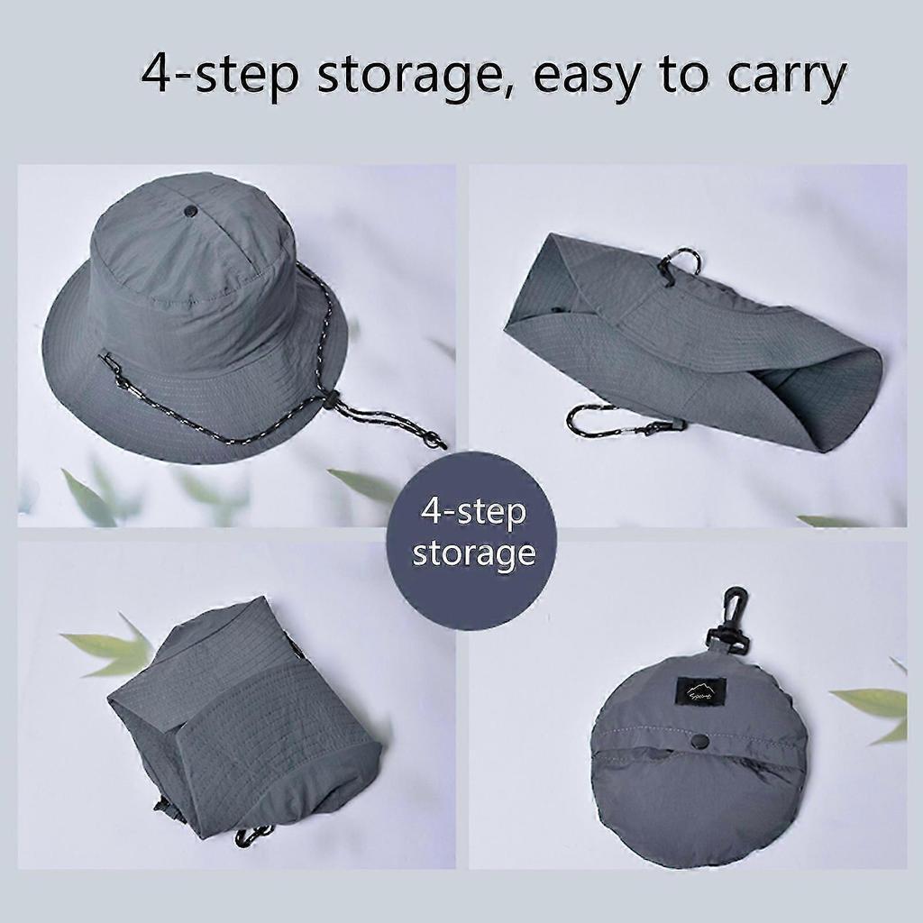 Waterproof Sun Hat Waterproof Fishing Hat Waterproof Hiking Hat Waterproof Fisherman Hat Bucket Hat Foldable Camping Hat navy blue