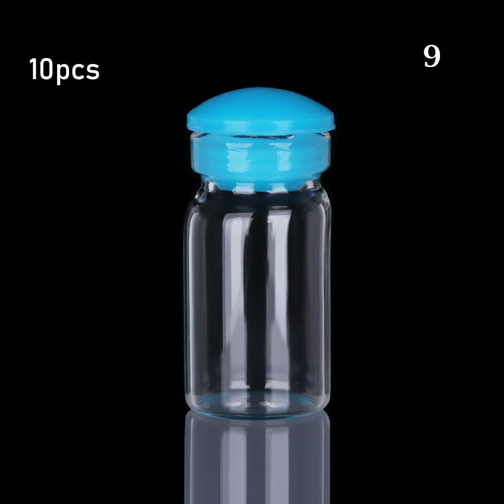 5/10pcs Small Drift Bottle Glass Jars Decoration DIY Containers Mini  Message Vials Ornament Cork Stopper Rainbow Wishing Bottle