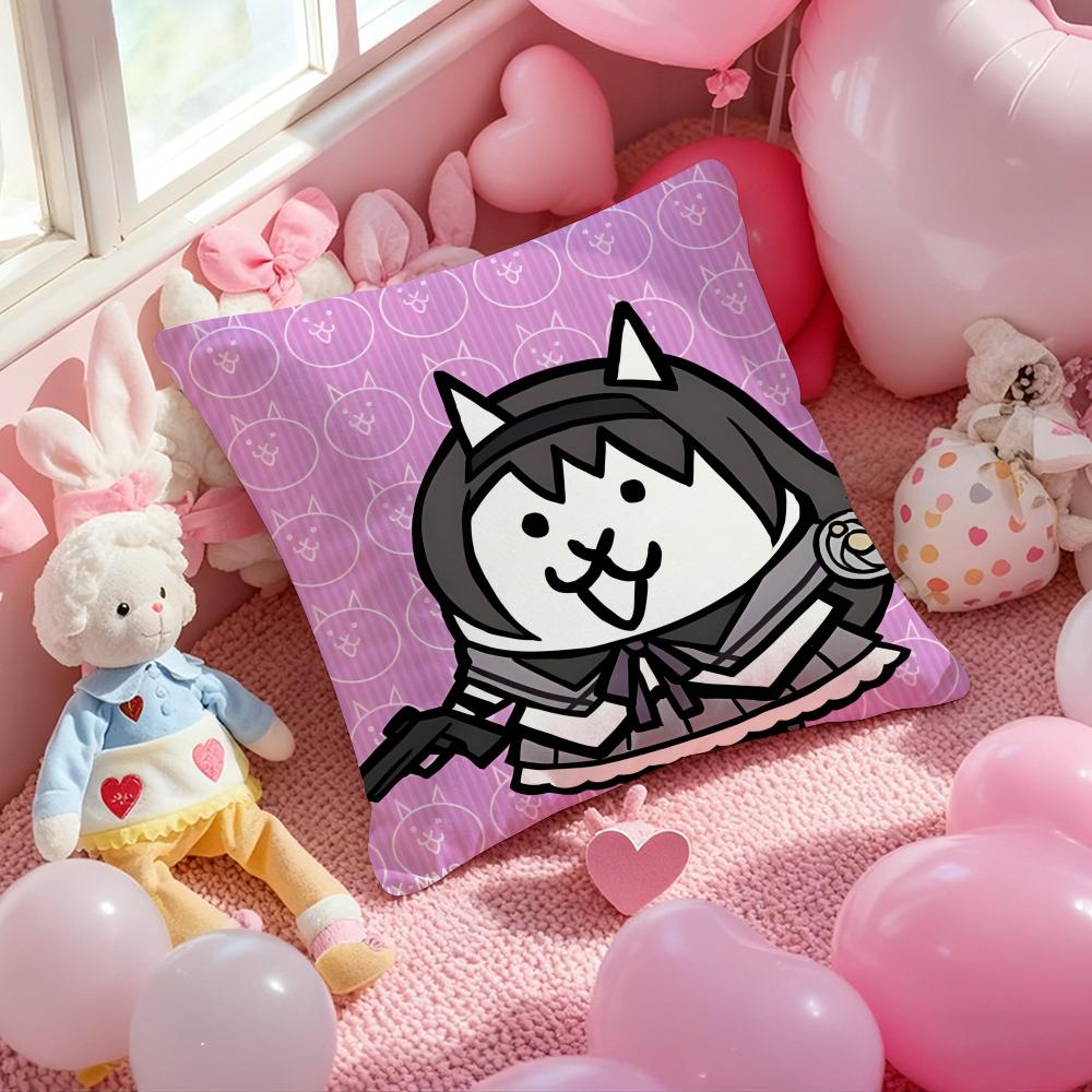The Battle Cats Game Cushion Cover Pattern Printed Pillowcase for Living Room Sofa Cushion Cover & Bedroom Decor