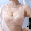 Summer V-neck Lace Wire-free Women's Bra - Beautiful Back Design, Bust Minimizer
