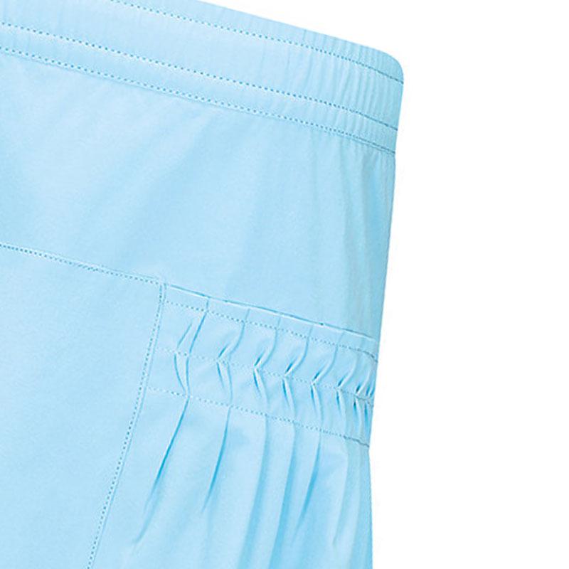 Li Ning Comfortable Simple Solid Color Versatile Mid Waist Casual Skirt Women Skirts Ice-Blue ASKV010-3