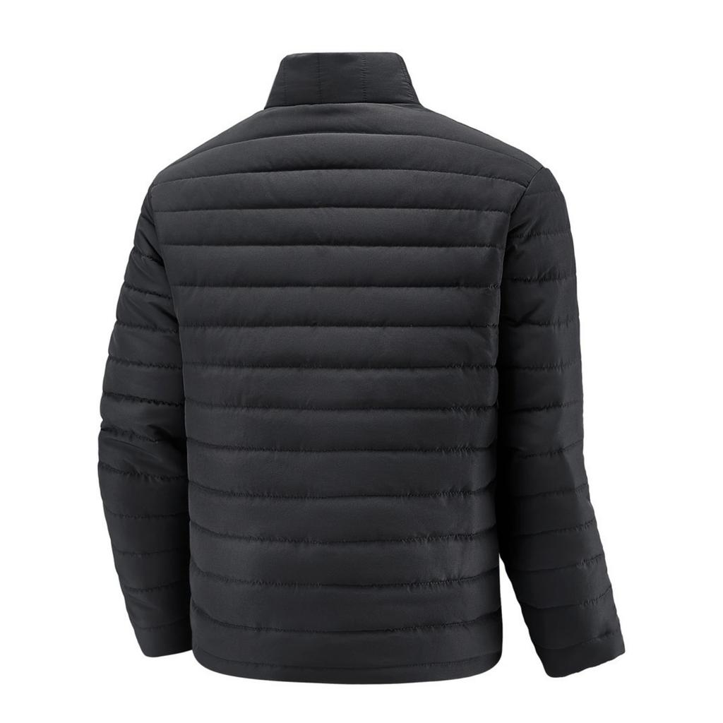 Men's Casual Thin, Form-fitting Stand-up Collar Cotton Jacket, Men's Solid-colored Long-sleeved Shirt With Cotton And Warm Zipper Jacket