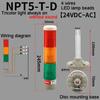 1Pcs NPT5-T-D Without Sound 3 Layer Tricolor Lamp Machine Tool LED Warning Light Semaphore Indicator Lamp Red Yellow Green