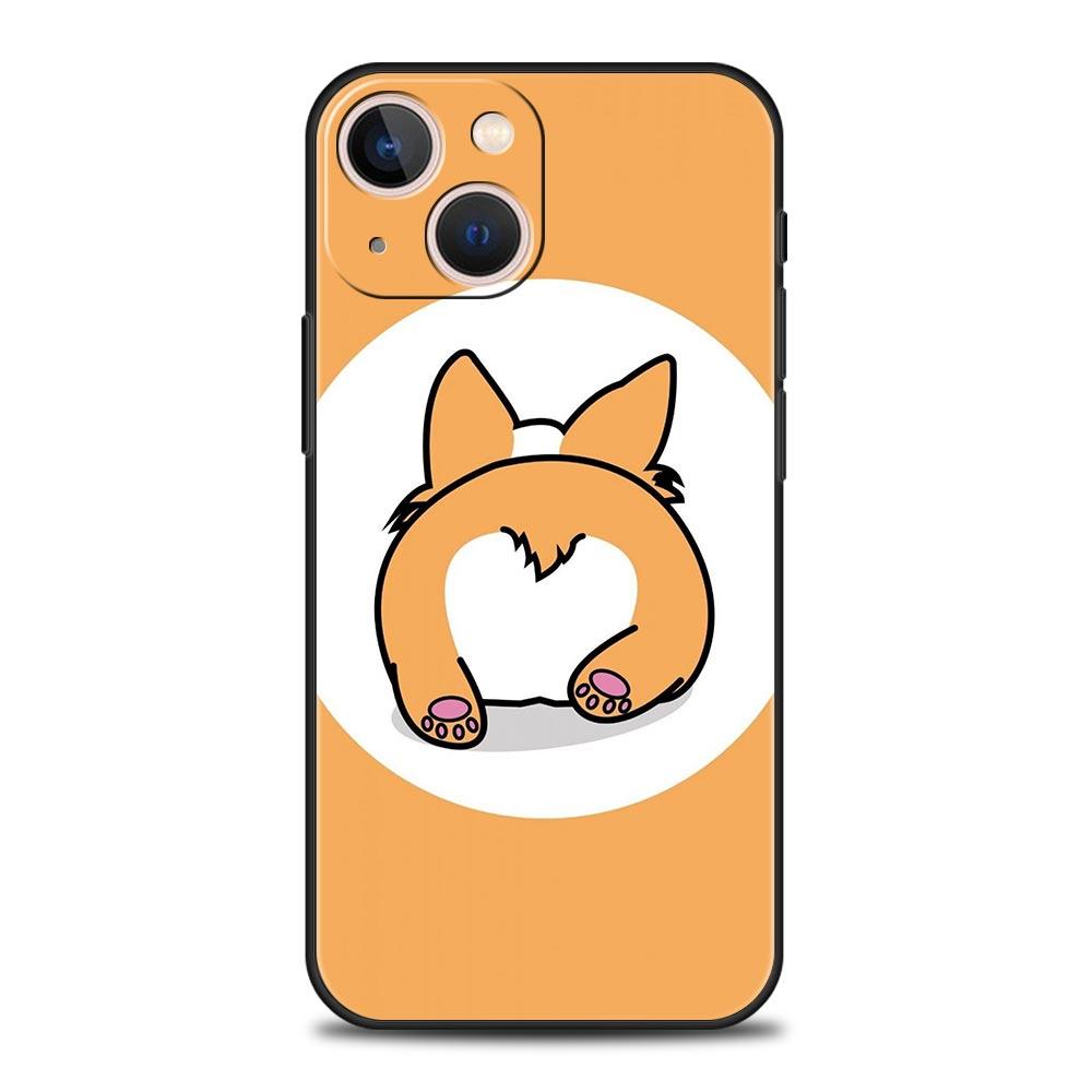 Cute Corgi Dog Phone Case Cover for iPhone 17 16 15 14 13 12 Pro Max 11 Pro Max 17 AIR Plus Shockproof Soft TPU Shell Fundas Bag