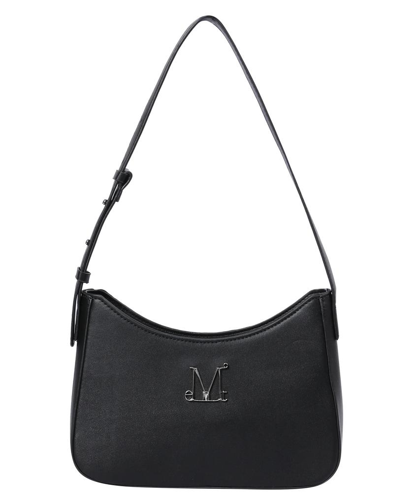 Mucent Terrine Metal Logo Leather Hobo Bag Unisex