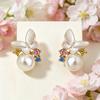 Yanbai Elegant Butterfly Pearl Stud Earrings - Chic, Sweet, and Versatile for Women