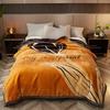 Double Sided Printed Autumn Winter Blankets for Bed Soft Warm Encrypted Flocking Raschel Blanket Skin Friendly Weighted Blanket
