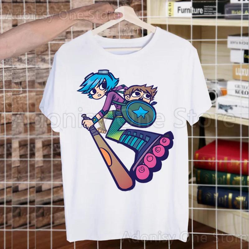 Scott Pilgrim Men's Casual Printing Men's T-shirt High-fashioned Short-sleeved T-shirt Men Shirt T Shirt