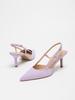Spitz zulaufende, rückenfreie Stilettosandalen - Elegante, bequeme High Heels