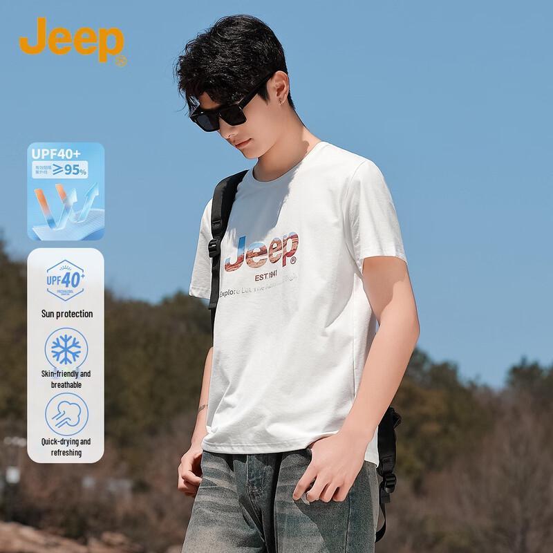 JEEP Men s 5A Anti-Bacterial Quick-Dry Short Sleeve T-Shirt 4XL