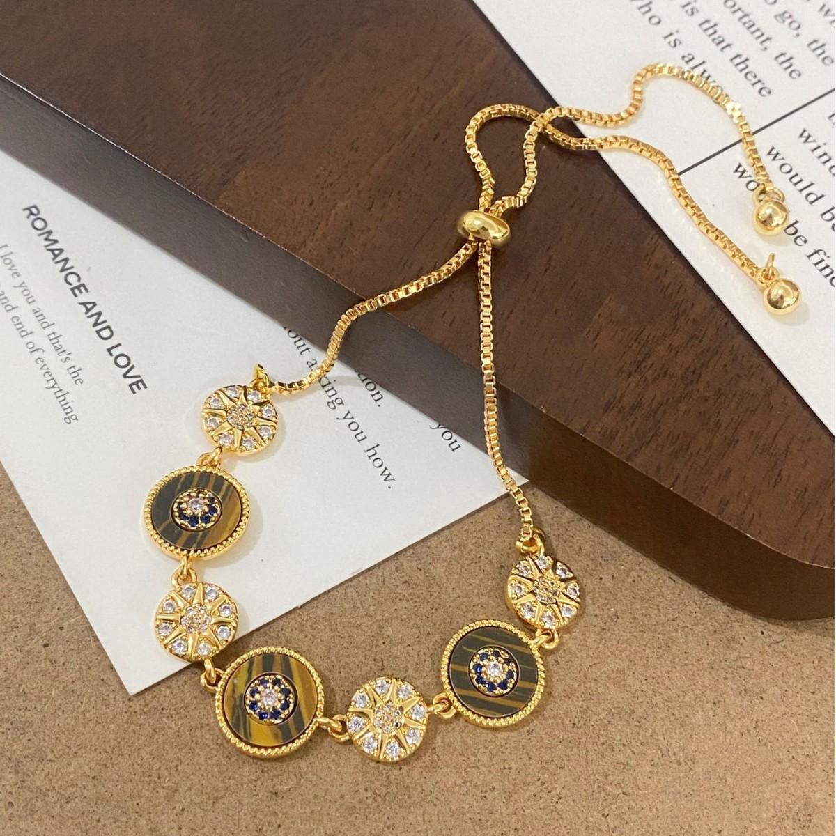 Vintage Tiger Eye Zircon Bracelet: Elegant, Stylish & Versatile Design