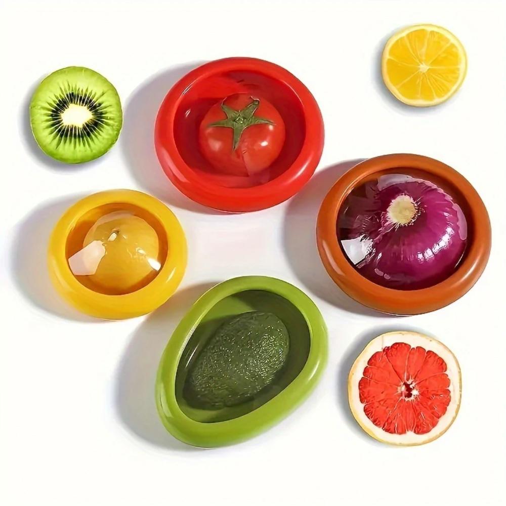 4PCS/1PC Reusable Silicone Fruit and Vegetable Fresh-keeping Box, Is a Must-have Fresh-keeping Box for Families