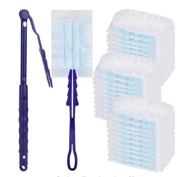 Electrostatic Fluffy Fiber Duster Set for Household and Kitchen