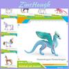Modelo de PVC de Animal Selvagem Flor Unicórnio Criatura Mítica Para Brinquedo Educativo Infantil