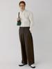 Gua River Wave Wool Trouser [Brown]