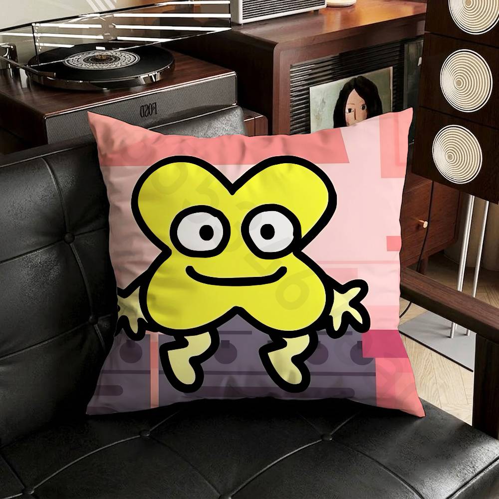 BBattle for Dream IIsland BFDI Pillow Case Square DoubleSided Printing Short Plush Sofa Cushion Cover Bedroom Bedside Pillow