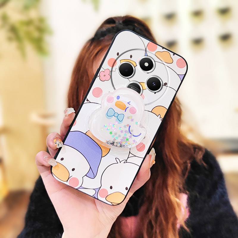 Silicone Dirt-resistant Phone Case For Redmi A4 5G Durable Cute Waterproof Quicksand protective Cartoon Soft Case TPU