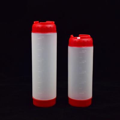 Double Head Squeeze Sauce Bottle 16oz 20oz 24oz In First Out First Tomato Catchup Dispenser Plastic Large Capacity