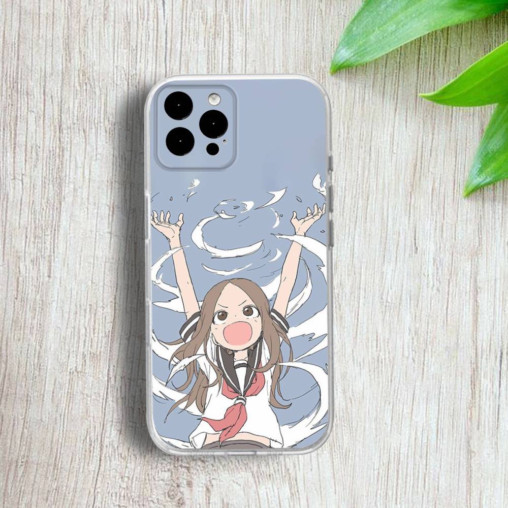 KarakaiS Jozu No Takagi San Phone Case For iPhone 17,16,15,14,13,12,11 Pro,Max,Plus,X,XS,XR,SE4,E Mini Transparent Soft Cover