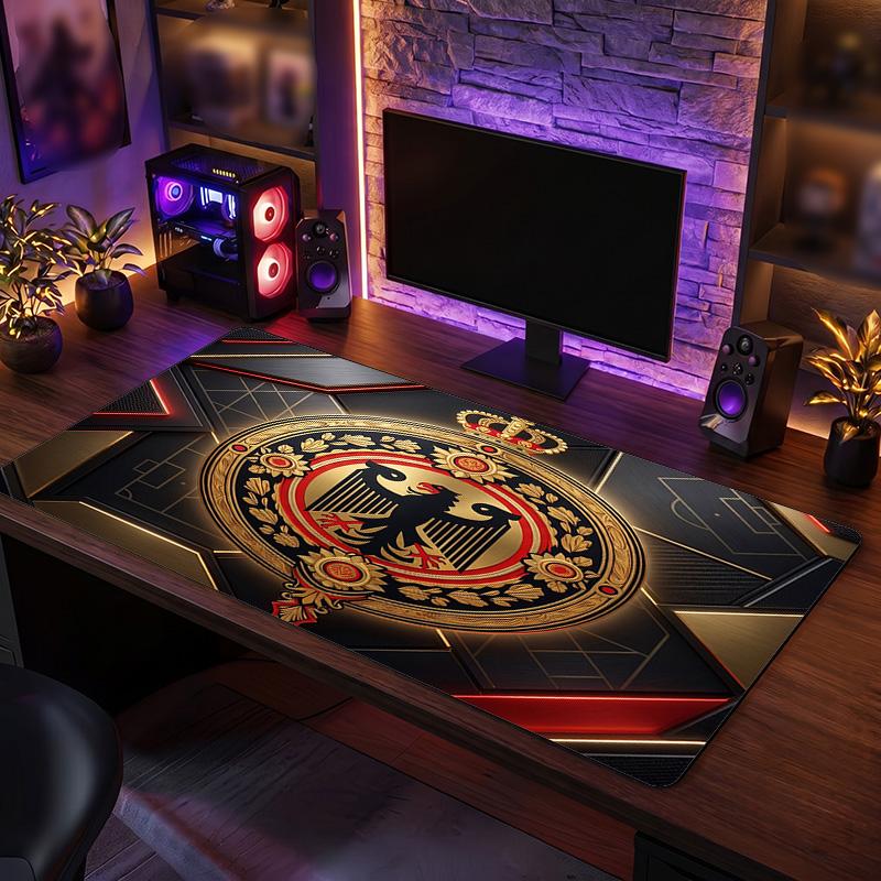 Belgium Football Crest Mouse Pad, Extended Non Slip Rubber Desk Mat for Gaming Office Laptop Fan Gift