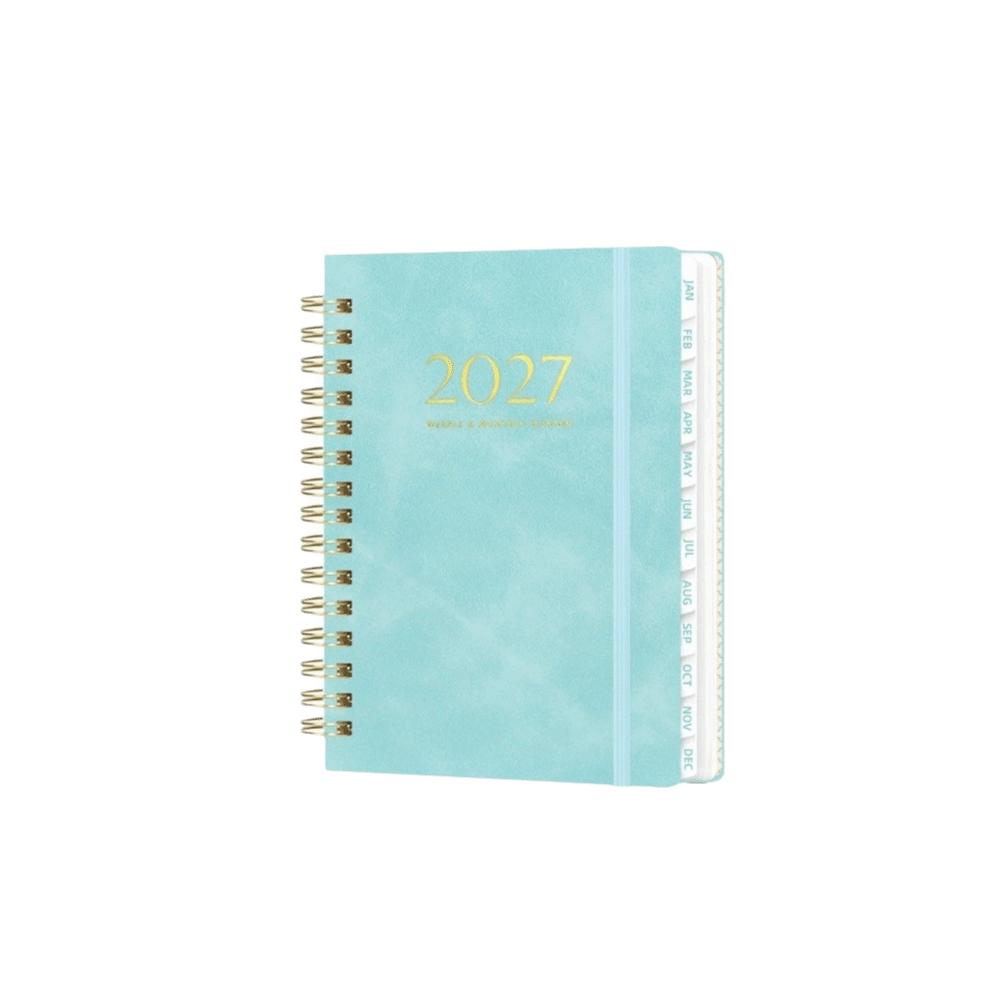 Strap Closure Annual Planner Book Spiral Binding Schedule Notebook Journaling