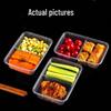 Disposable Plastic 650ml Double-Compartment Meal Box