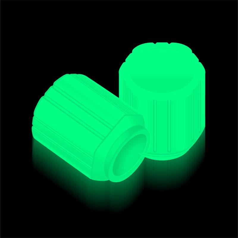 Luminous Valve Caps Fluorescent Red Night Glowing Car Motorcycle Bicycle Wheel Styling Tyre Hub Universal Cap Decor 1PC/4PC/20PC Stem Caps1