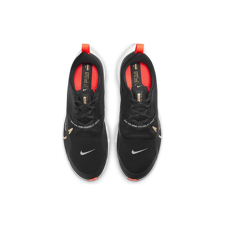 Nike Tênis Masculino Air Zoom Pegasus 37 Shield Preto Dourado Vermelho-Vivo Branco DJ3271-061