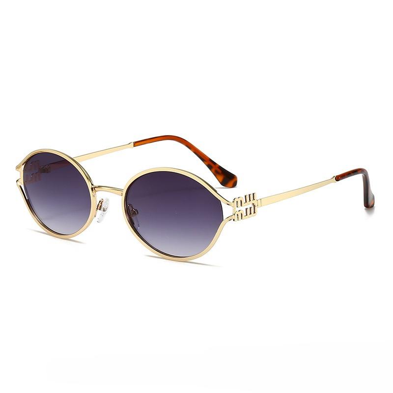 Retro Ovale Hule Solbriller Dame Mote Street Photography Trend Allsidige Solbriller Utendørs Reise UV-bestandige Briller