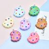 Glossy Cartoon Cookie Resin Keychain Pendant - DIY Jewelry Accessory
