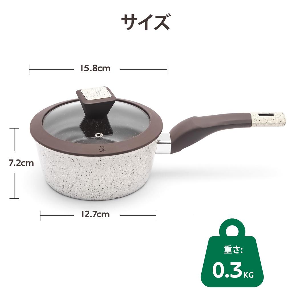 WANGYUANJI 16cm Milk Miso Soup Saucepan with Induction and Gas Milk Sauce Stock Easy To Perfect for Single Home Use Saucepan, Pot, Pot, Lid,