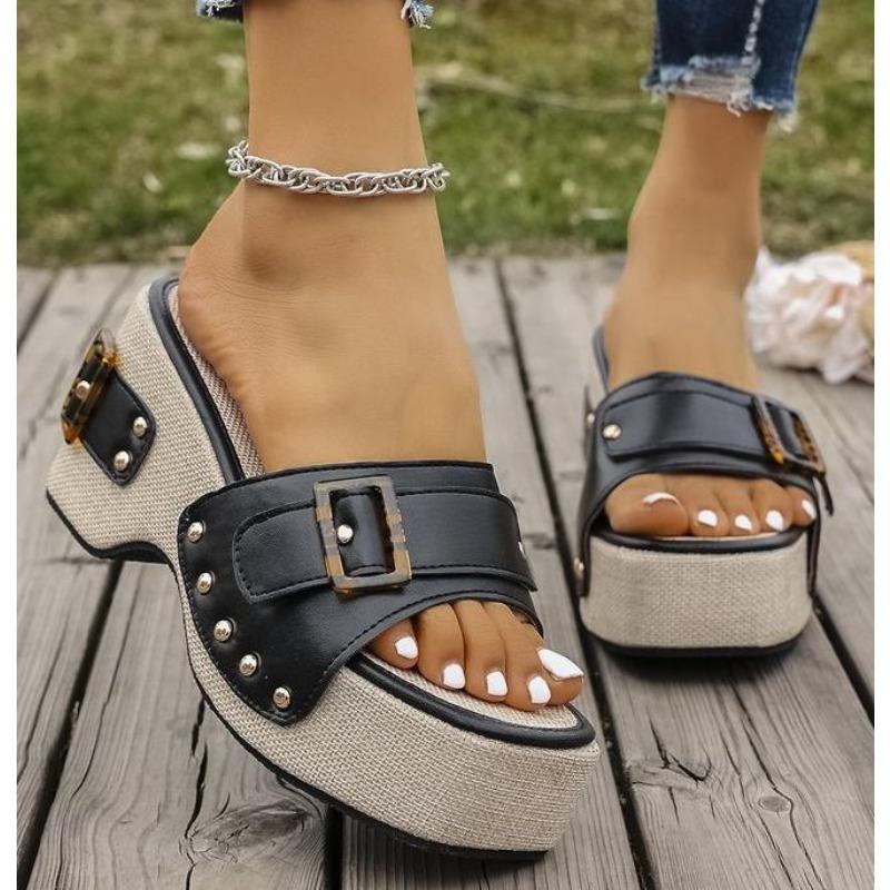 Fashion Summer Women Wedge Sandals Premium Orthopedic Open Toe Sandals Vintage Anti-slip Leather Casual National Style Shoes for Women