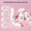 ROSALIND 10g 6PCS Dipping Powder Kit Shiny Activator Art Design Decorations