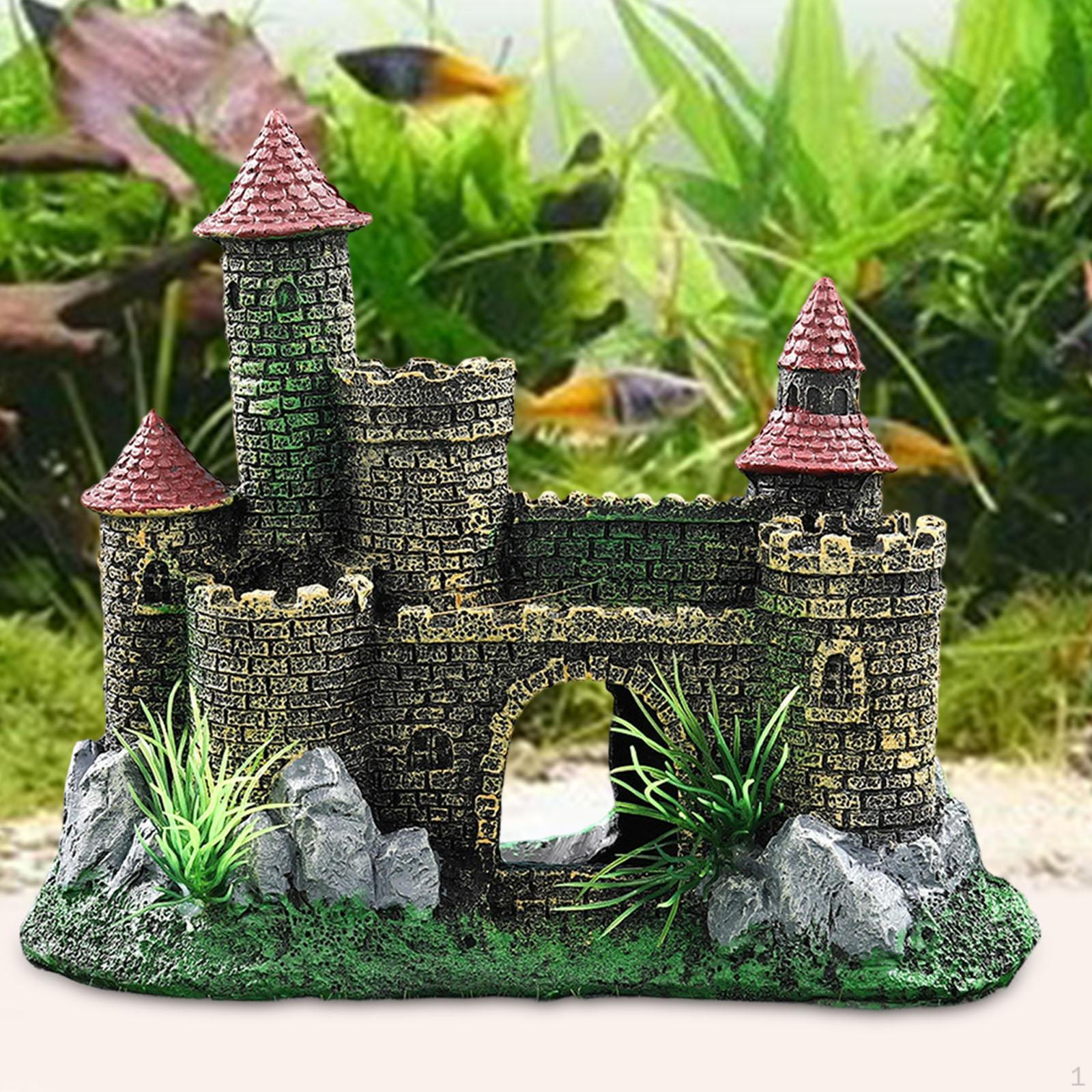 

Castle Aquarium Decoration Building Decor Architecture Underwater European Design Collection Art