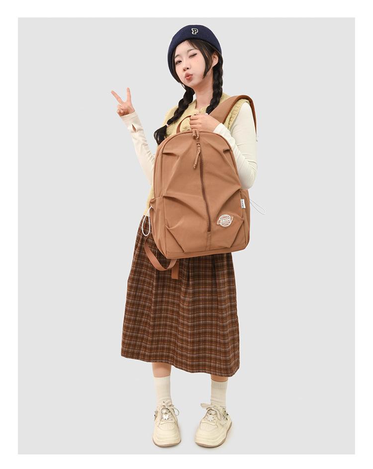 Schoolbag backpack new casual computer bag fashionable and simple middle school student schoolbag female tide brand large-capacity bag