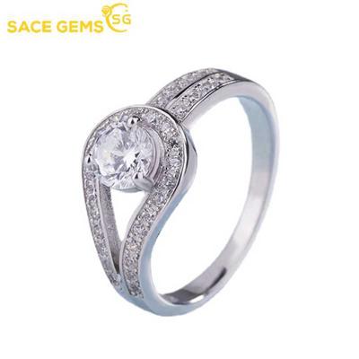 Classic Copper Alloy Zircon Ring Ladies Jewelry Wedding Promise Party Gift
