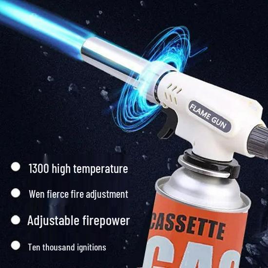 Cassette Portable High-Temp Gas Blowtorch for Welding, BBQ, Baking, and Singeing