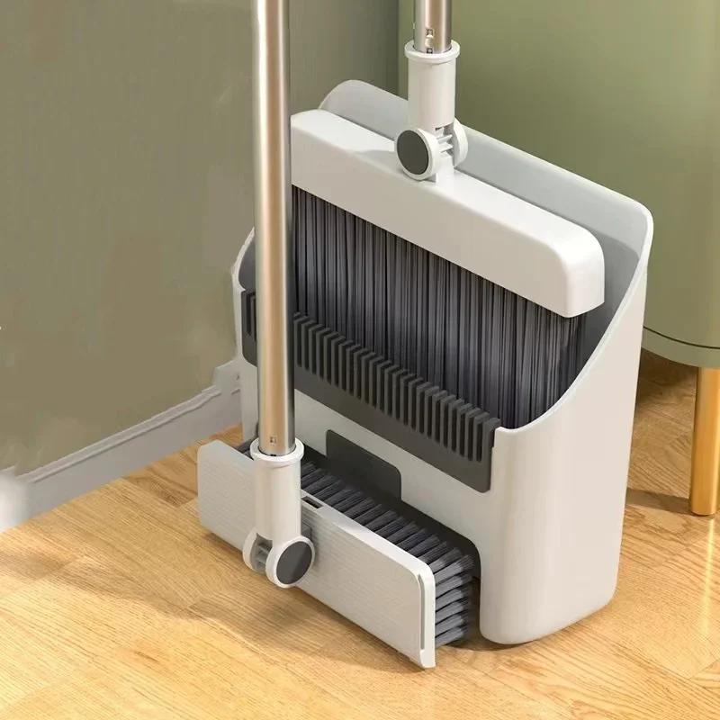 

Комплект швабры 3-в-1 с совком для пыли, многоповерхностная уборка, комбо совок для пыли, набор швабр с длинной ручкой, прочный пластиковый инструмент для уборки ванной комнаты белый