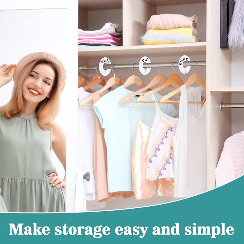 Double-Sided Baby Size Closet Dividers, Plastic, 9cm Outer, 4cm Inner Diameter