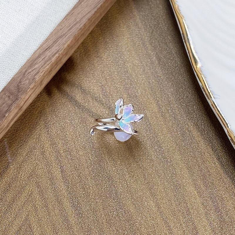 

Painted Fairy Tale Style Enamel Gradual Change Color Butterfly Opening Ring Personality Irregular Fashion Light Luxury High-End Jewelry Adjustable opening
