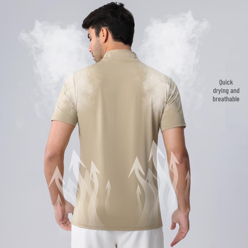 Lulu Men's Ice Silk Quick-Dry Short Sleeve Sports T-Shirt for Summer Fitness, Running, and Marathon