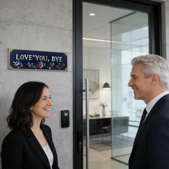 Älskar dig Hejdå Metallskylt Väderbeständig Vintage Utomhus Trädgård Gård Hem Bar Hall Entré Vägghängande Skylt Dekorativ Plakett